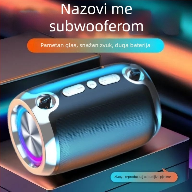 Subwoofer AI Bluetooth zvučnik s dubokim basom, Bluetooth veza, raspon frekvencija 100 Hz–20 kHz, SNR ≥70 dB, ABS kućište, IPX7 vodootpornost