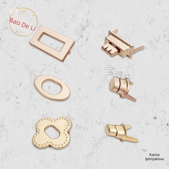 Torba Twist Lock – metalna, DIY, opružni okretni zatvarač, kružni/ovalni, prstenasti gumb