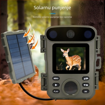 Kamera za divlje životinje, pokretanje na 20 m, infracrveno noćno vidno do 15 m, IP66 vodootporna, 1080P video, 32MP fotografije, USB-C, 2.0-inčni LCD