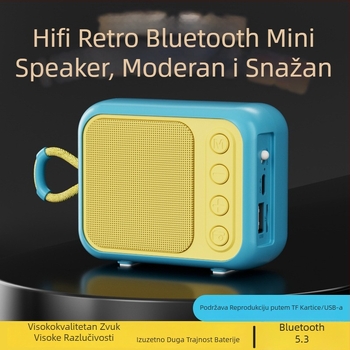 Bežični Bluetooth zvučnik – mini prijenosni, 5W, 40 Hz-20 kHz, SNR ≥75 dB, ugrađena baterija