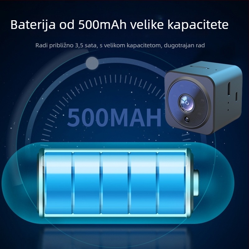 AS02 bežična kamera za nadzor s noćnim vidom 1080p, detekcija pokreta i pohrana na TF karticu