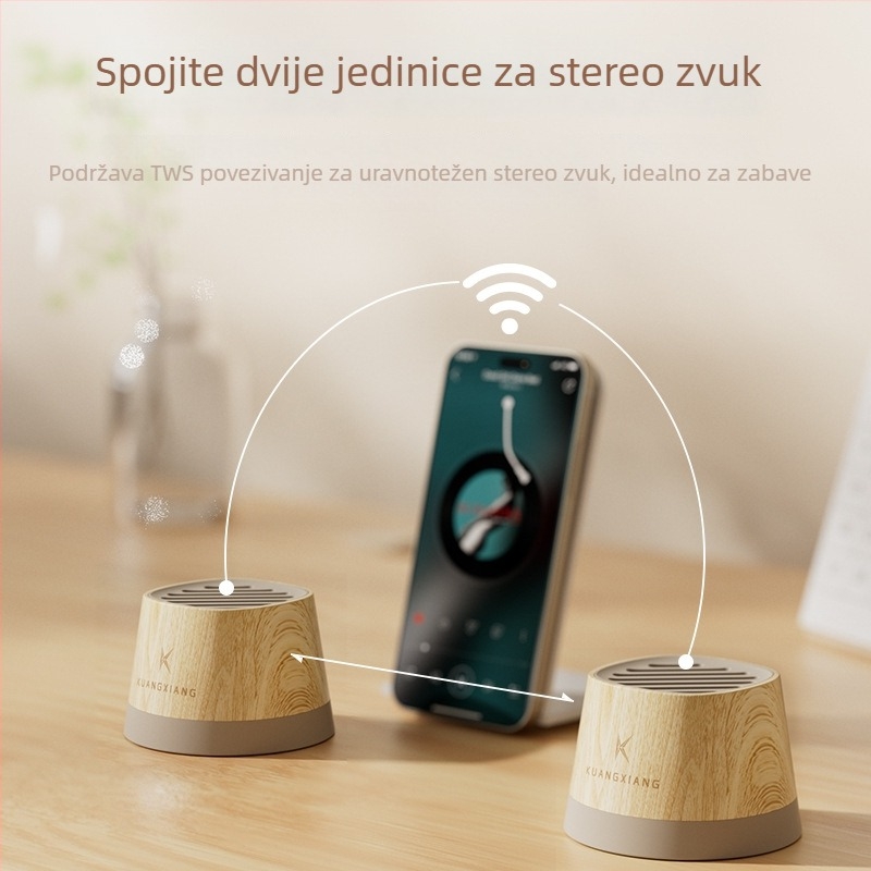 Prijenosni Bluetooth zvučnik, 15W izlaz, Bluetooth 5.3, ugrađena baterija, 60Hz-15kHz raspon, SNR ≥70 dB