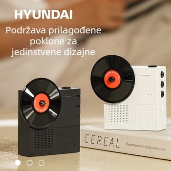 Bluetooth zvučnik za stol s retro rotirajućim dizajnom, 5W, Bluetooth 5.3, 20Hz-20kHz, SNR ≥75 dB, ugrađena baterija 1000–1200mAh