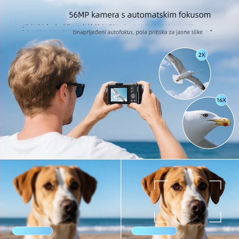 Putna bezzrcalna kamera s preklopnim zaslonom i periskopskim objektivom (4K, CMOS senzor, 3,0-inčni LCD)