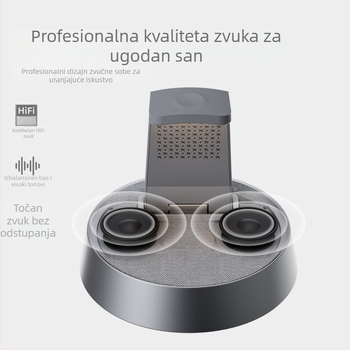 Bluetooth zvučnik sa 6-u-1 bežičnim punjenjem, postoljem, alarm, prijenosni stolni subwoofer, IPX6, dualni HiFi zvučnici 15W, ugrađena baterija 2000–4000 mAh
