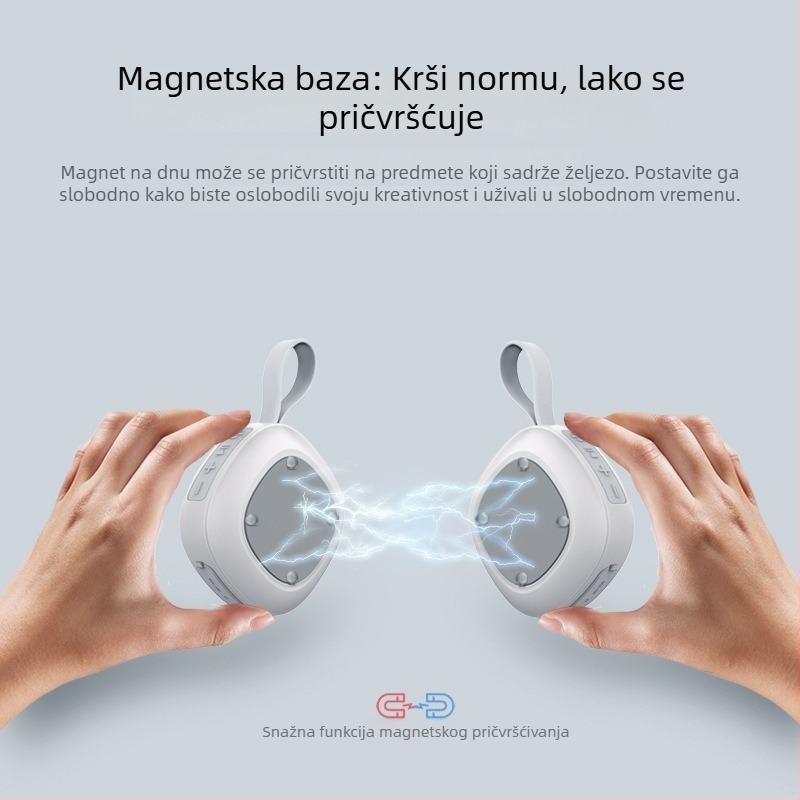 Bluetooth vodootporan mini zvučnik s magnetskim držačem i utorom za karticu, USB, 2-in-1, punjiv, Bluetooth 5.1