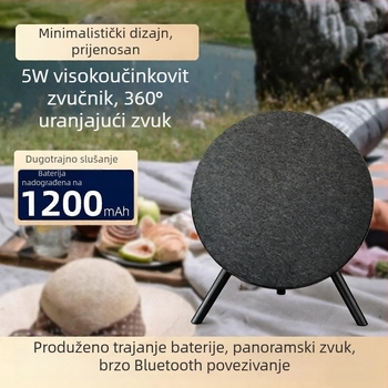 Bluetooth zvučnik sa stalkom — vanjski prenosni HiFi, sustav od 5 zvučnika (10W, 100 Hz–20 kHz, Bluetooth 5.3, 1000–1200 mAh, domet 10 m)