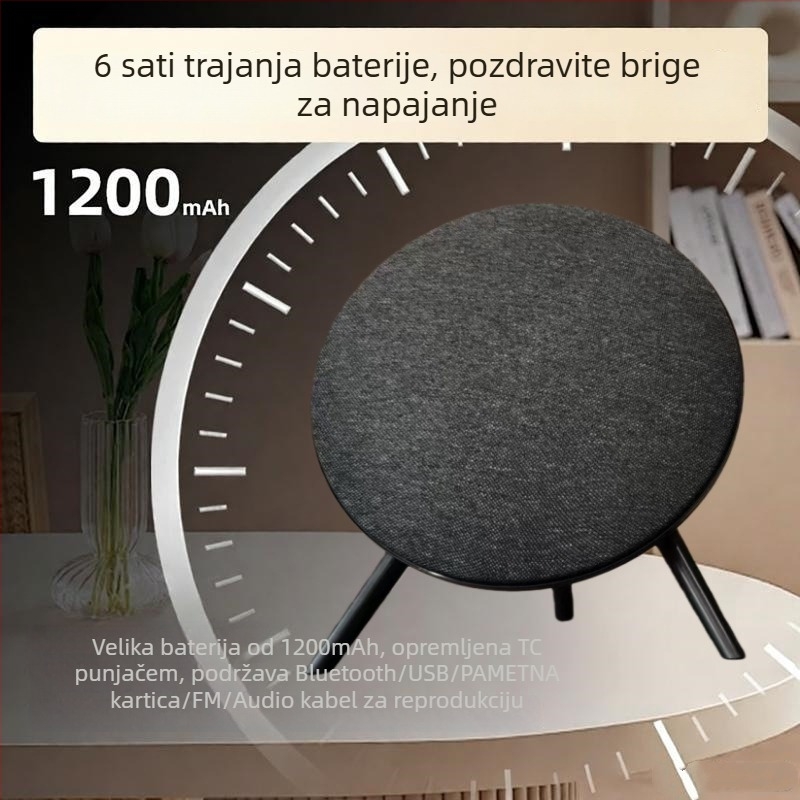 Bluetooth zvučnik sa stalkom — vanjski prenosni HiFi, sustav od 5 zvučnika (10W, 100 Hz–20 kHz, Bluetooth 5.3, 1000–1200 mAh, domet 10 m)