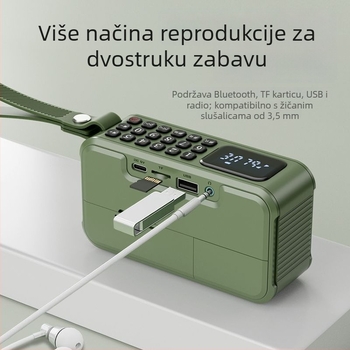 Landscape F62 Bluetooth prenosna zvučnica – ugrađena baterija 1000–1200 mAh; Bluetooth 5.1; izlazna snaga 5W; raspon frekvencija 100 Hz–20 kHz