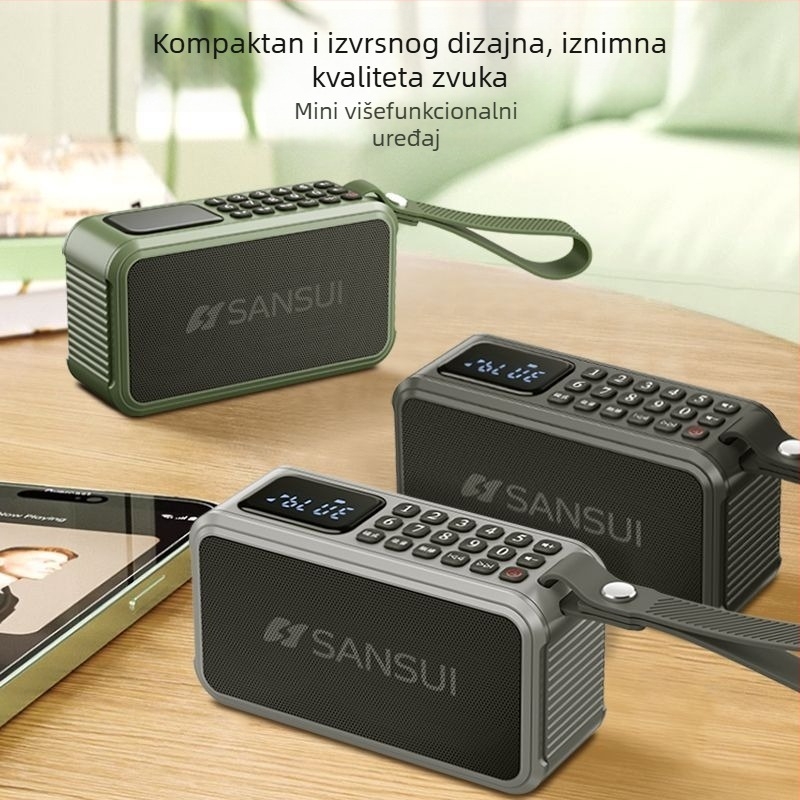 Landscape F62 Bluetooth prenosna zvučnica – ugrađena baterija 1000–1200 mAh; Bluetooth 5.1; izlazna snaga 5W; raspon frekvencija 100 Hz–20 kHz
