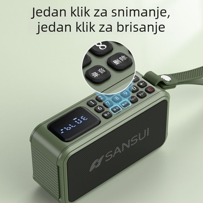 Landscape F62 Bluetooth prenosna zvučnica – ugrađena baterija 1000–1200 mAh; Bluetooth 5.1; izlazna snaga 5W; raspon frekvencija 100 Hz–20 kHz