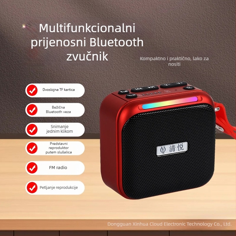 S10 bežični Bluetooth mini vanjski prijenosni zvučnik s ugrađenom baterijom, 10W, 100Hz-20kHz, SNR 75dB, domet 15m