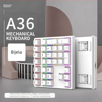 A36 mehanička tipkovnica, 34 tipke, zelena osovina, žično, vodootporna