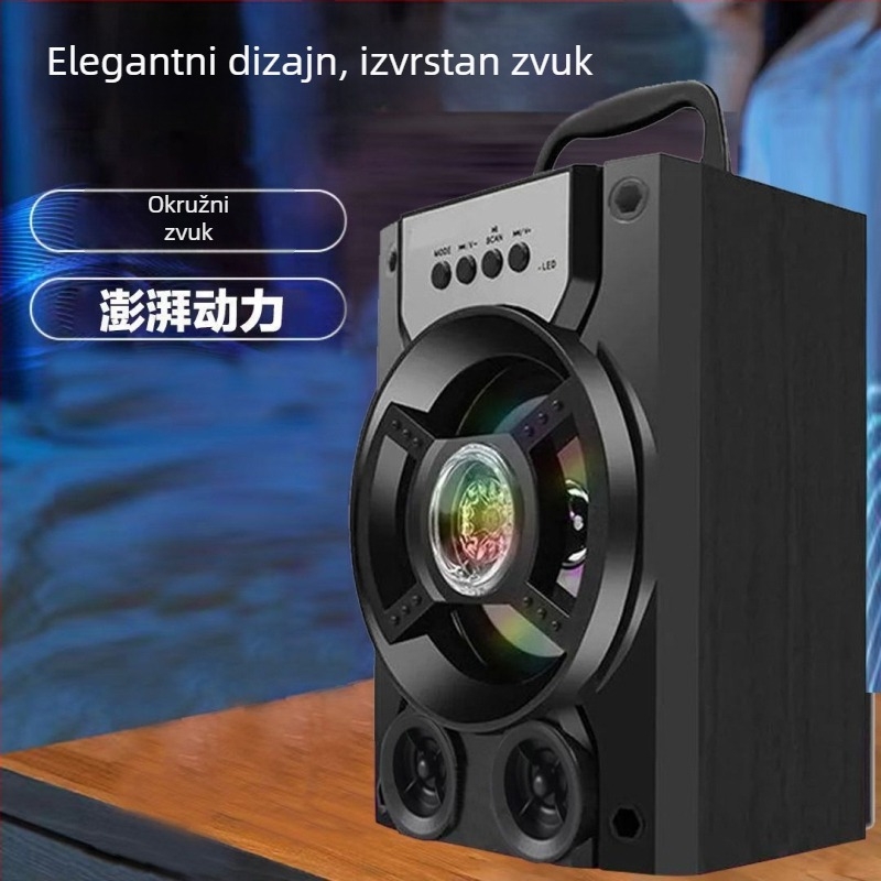 Bežični Bluetooth zvučnik – Vanjski prijenosnik s SD karticom i radiom, ABS kućište, IPX7 vodootpornost, frekvencijski odziv 100 Hz–20 kHz