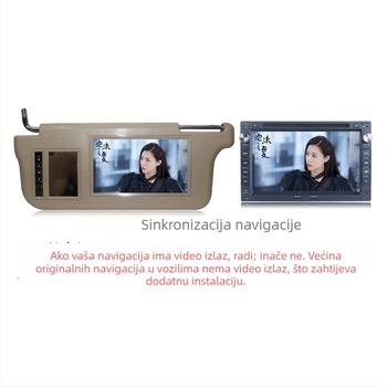 Zaslon za vožnju unatrag automobila s dodirnim gumbom, LED digitalni zaslon, 2-kanalni video ulaz, model YG-710, rezolucija 800x480