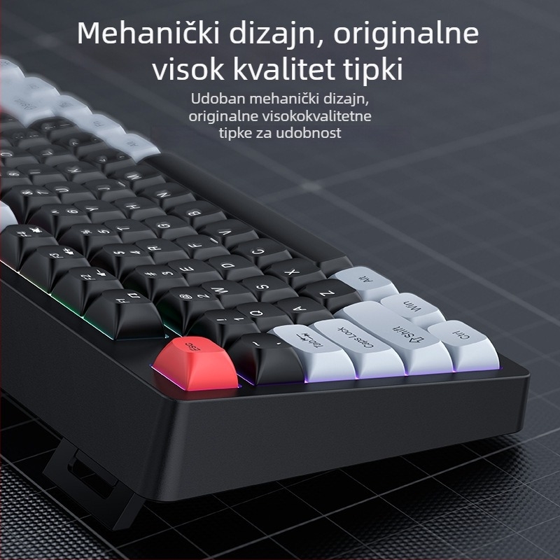 Yesido žična gaming tipkovnica, 104 tipke, RGB osvjetljenje, vodootporna, univerzalna kompatibilnost