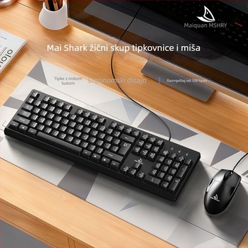 Žični set tipkovnice i miša, numerička tipkovnica, Type-C veza, tiha tipkovnica, kompatibilan s stolnim računalom