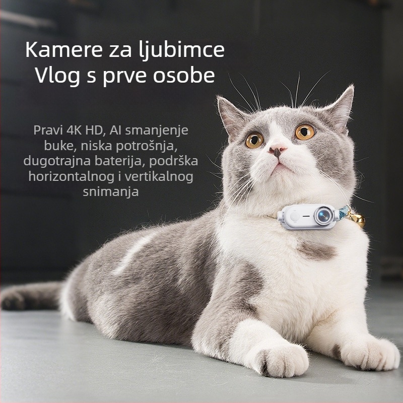 Go9 4K kamera za kućne ljubimce sa stabilizacijom, na vratu, perspektiva iz prvog lica, 20 MP senzor, baterija 2 sata