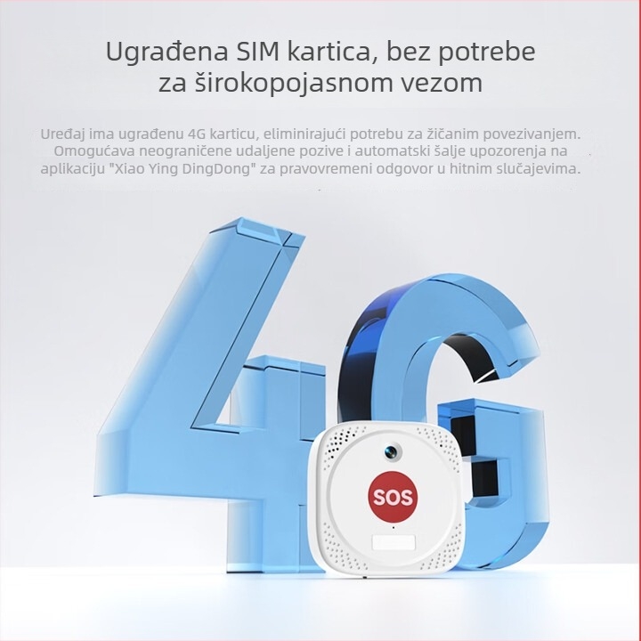 4G gumb za nužni poziv s daljinskim pozivima na mobilni telefon, bežični SOS alarmni sustav za starije osobe koje žive same, unutarnja/vanjska uporaba, 12V napajanje