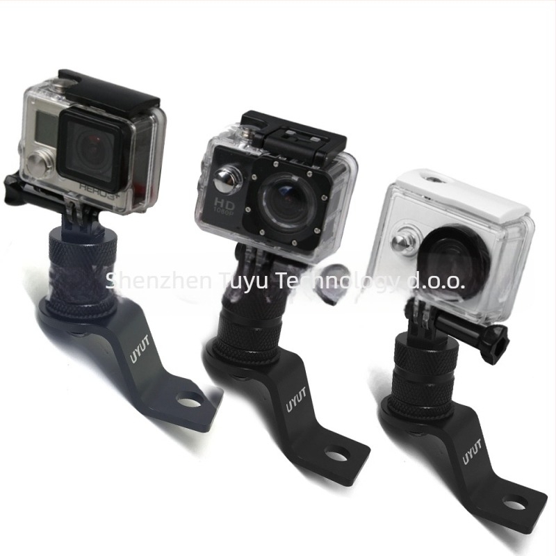 Držač retrovizora motocikla, aluminijska legura, 360° rotirajući nosač, GP479, kompatibilan s GoPro