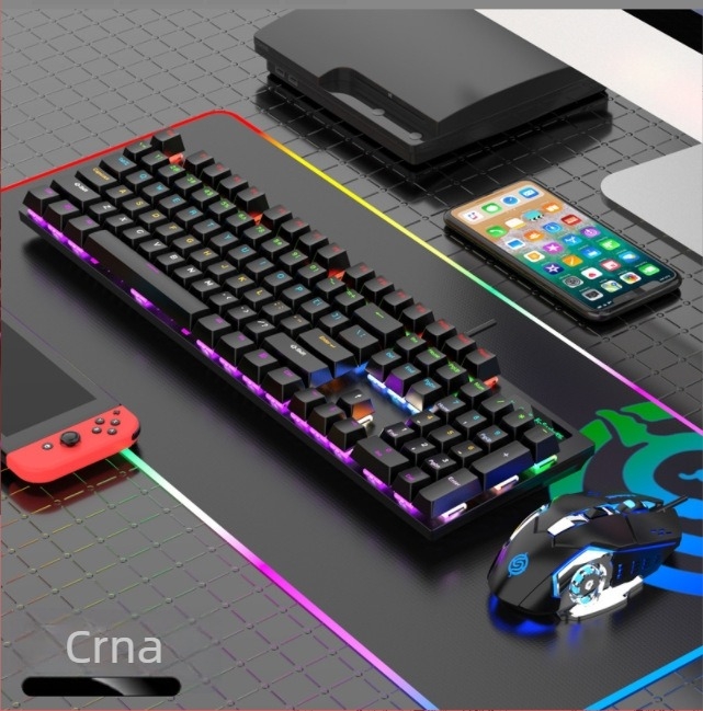 Viper KM600 žični USB set tipkovnice i miša s RGB pozadinskim osvjetljenjem, 1000dpi optički senzor, ergonomski i vodootporan, kabel duljine 1,5 m