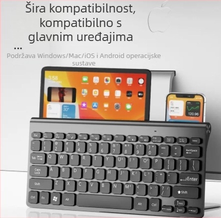 Bežični set tipkovnice i miša – ultra tanak, tih, Bluetooth, 98+ tipki, mini prijenosni, kompatibilan s laptopom