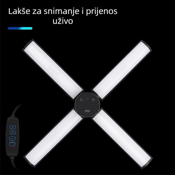 Sklopiva rasvjeta za live streaming s lampom za ljepotu, prijenosna džepna svjetiljka, model 6654, 10W, 5V