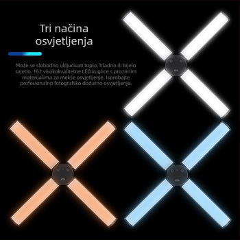 Sklopiva rasvjeta za live streaming s lampom za ljepotu, prijenosna džepna svjetiljka, model 6654, 10W, 5V