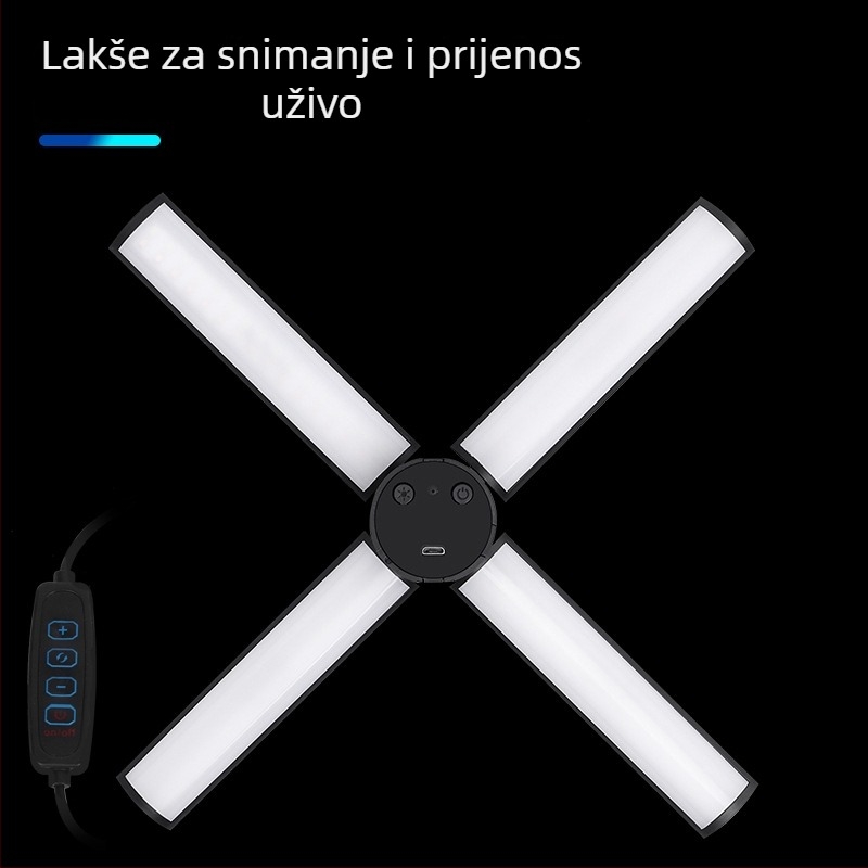 Sklopiva rasvjeta za live streaming s lampom za ljepotu, prijenosna džepna svjetiljka, model 6654, 10W, 5V