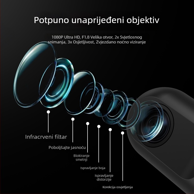 Autodash kamera s Wi-Fi i aplikacijom, 1080p, 140° široki kut, 16GB microSD, montaža na prednje staklo