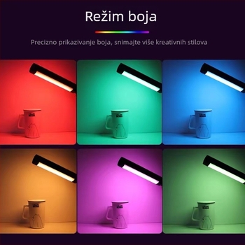 Tesio Rasvjeta za live streaming, Prenosna ručna, 4W, Dvostruka temperatura boje, 3.7V