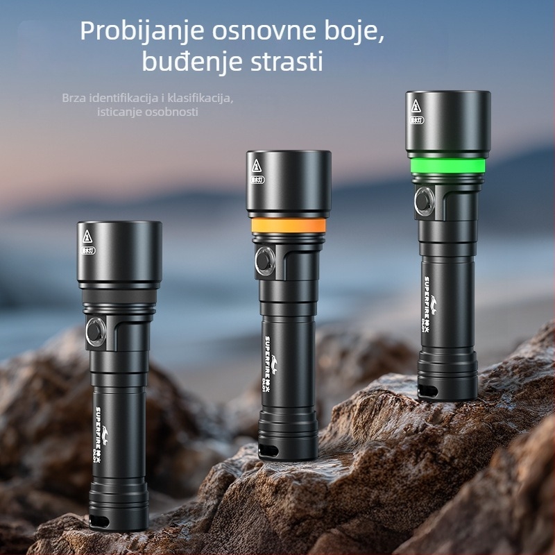 DL01 potopna svjetiljka za podvodnu fotografiju – IPX8 do 100 m, 15 W, 350+ lm, domet 200–500 m, punjiva (21700/18650)