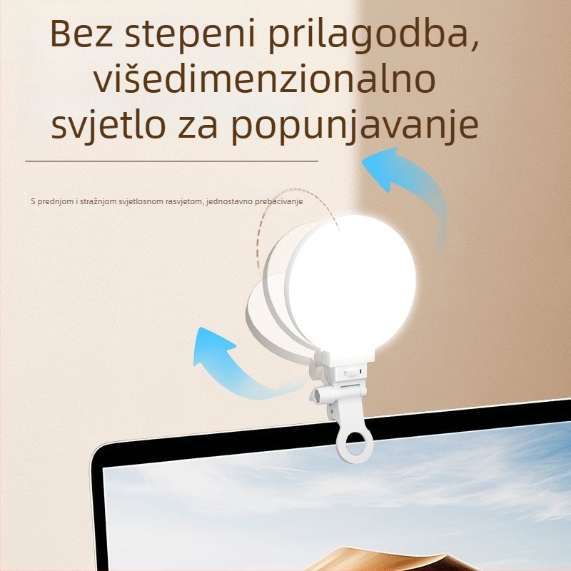 Mini LED rasvjeta za fotografiranje i prijenos uživo, model F01, trobojna LED, 3.5W, 5V, ručno držanje