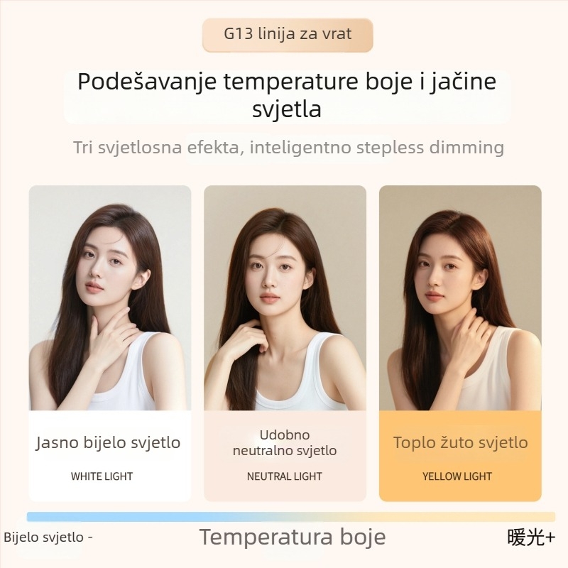 LED svjetlo za stolni live stream - svjetlo za ljepotu s tri boje temperature, 10–50W, 5V