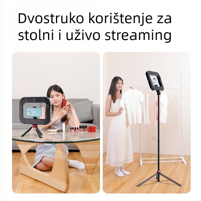 Ring svjetiljka za portretno fotografiranje i snimanje videa, ručna dopunska svjetlost, prijenosno osvjetljenje s prilagodljivom jačinom, model Zgrl-02, 20W, promjenjiva boja topline 2500–9900K
