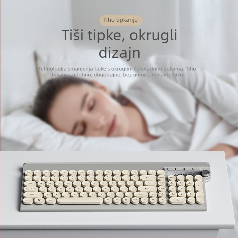 LT500 bežični set tipkovnice i miša – 2,4 GHz bežična veza, USB sučelja za tipkovnicu i miša, optički senzor 4000 DPI, ergonomski, vodootporan