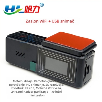 Skrivna USB kamera za auto s Wi‑Fi, 1080p noćni zapis i nadzor parkiranja 24h