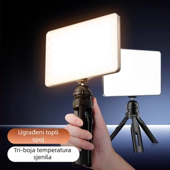 LED rasvjeta za kameru s podesivom trobojnom temperaturom — prenosna ručna svjetiljka za telefon i kameru, 12W, 3.7V, model PB10240