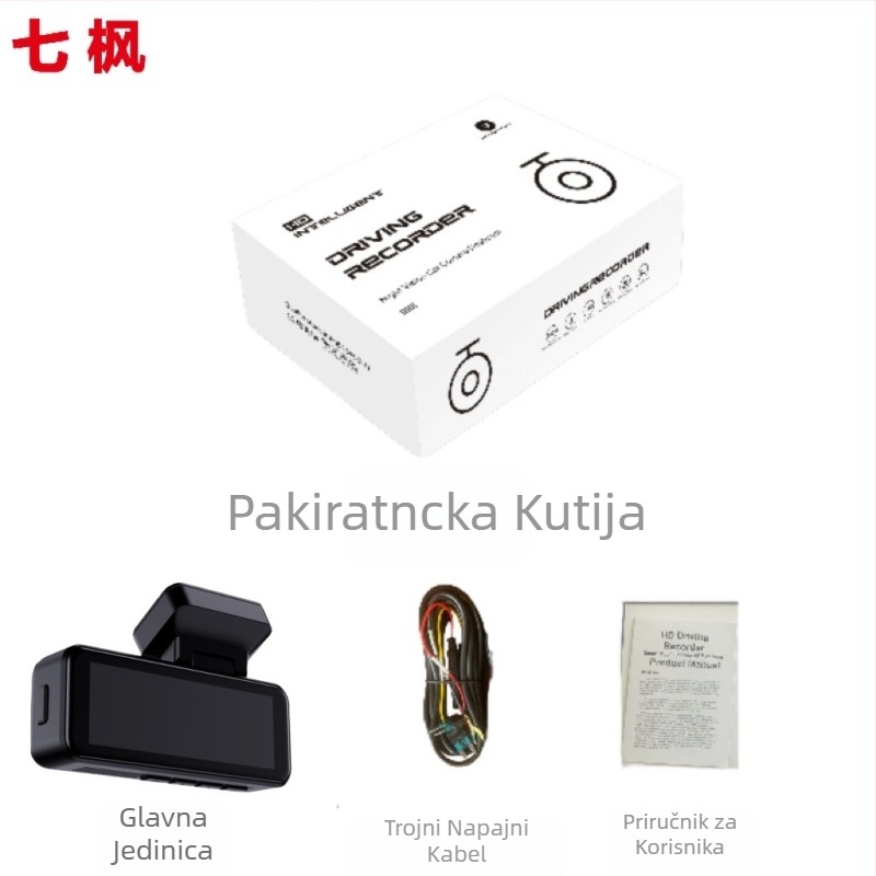Dualni 4K dash cam s prednjom i stražnjom kamerom, Wi‑Fi, GPS praćenje, ADAS upozorenja, nadzor parkiranja, 150° kut vida, 3,5 inča