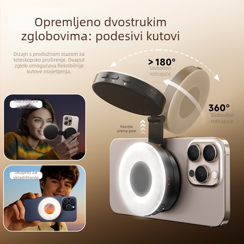 N1 sklopiva svjetiljka za popunjavanje, ručna upotreba, 3.7V, ispod 10W