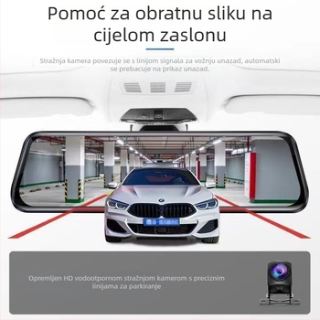 Automobilska dash kamera s dvostrukim snimanjem naprijed i nazad, 1080p, 120° kut gledanja, WIFI, 16GB TF kartica
