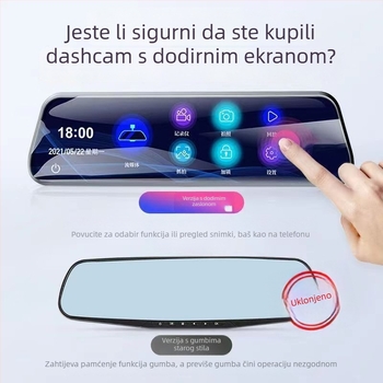 Automobilska dash kamera s dvostrukim snimanjem naprijed i nazad, 1080p, 120° kut gledanja, WIFI, 16GB TF kartica