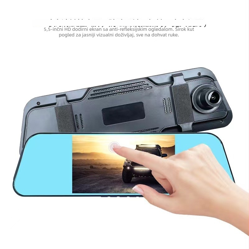 Automobilska dash kamera s dvostrukim snimanjem naprijed i nazad, 1080p, 120° kut gledanja, WIFI, 16GB TF kartica