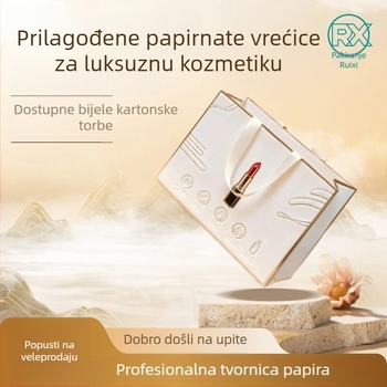 INS stil darovne vrećice s reljefom, UV premazom i toplim otiskom, bijeli karton, veličina po narudžbi, tiskanje logotipa
