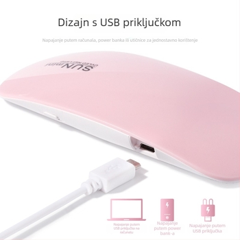 Lampa za nokte u obliku miša – prijenosna mini sušionica za nokte, model SUN mini; porijeklo Zhejiang; neto masa 85 g; OEM brend; 200 kom./karton