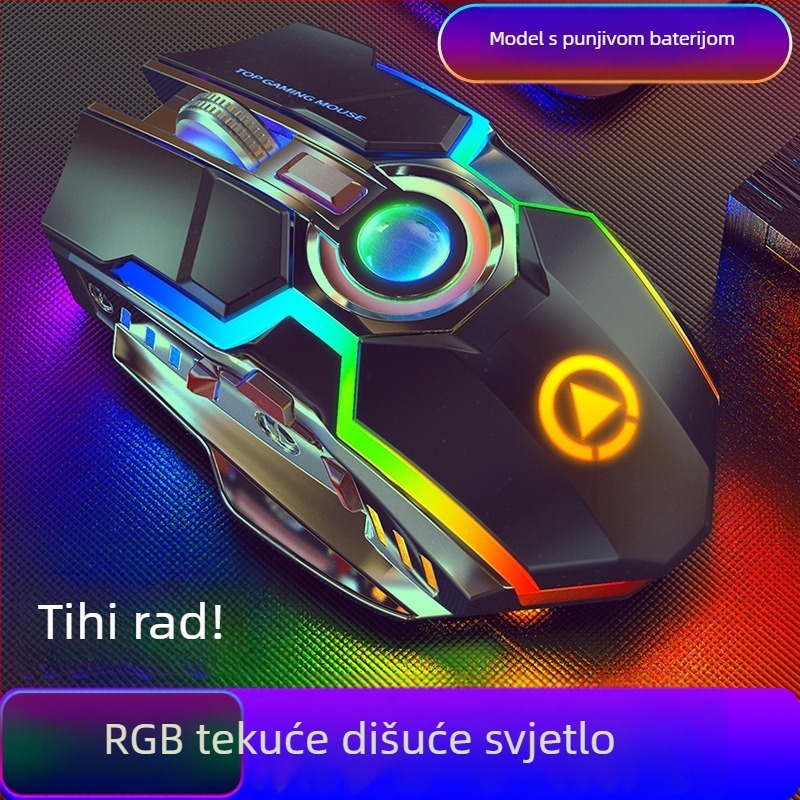 Bežična gaming miša s DPI 1600, 7 tipki, 2,4 GHz USB prijemnik