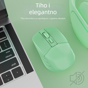 Bežična miša s dvostrukim punjenjem – 2.4G/Bluetooth, 1600 DPI, USB priključak, 4 tipke