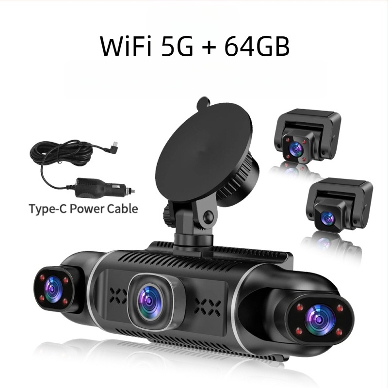 Automobilska dash kamera 1080p, 170° široki kut, infracrveno noćno viziranje, WiFi, nadgledanje parkiranja s cikličkim snimanjem