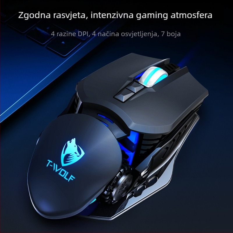G530 optički USB gaming miš, 6400 DPI, 6 tipki, žični, podesivi DPI (4 razine), ergonomski