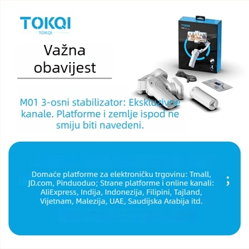 M01 ručni stabilizator za mobilni telefon s tri osi, inteligentnim praćenjem lica, 320° panoramsko/nagib, neto težina 378 g